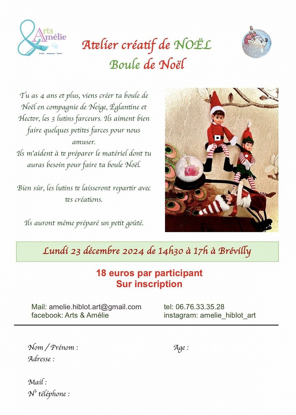 Atelier boule de noël